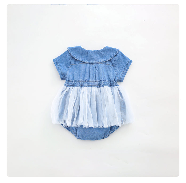 Stylish Baby Girl Denim Jumpsuit - Cute, Comfortable & Trendy