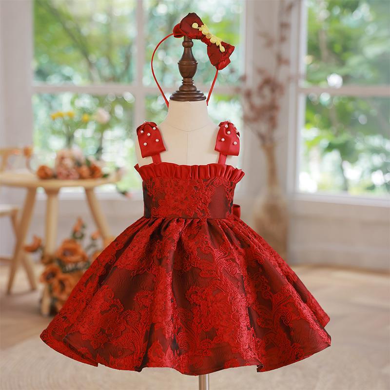 Red Zhuazhou Clothes Fashionable New Girls' Braces Skirt