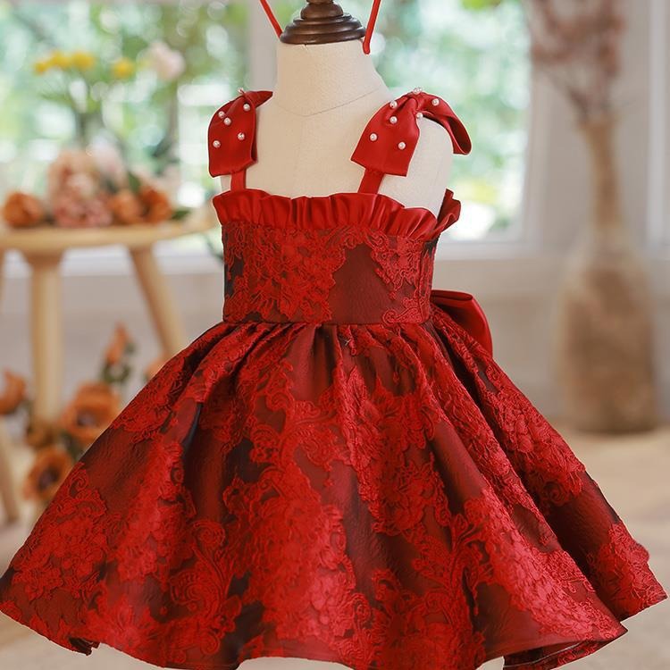Red Zhuazhou Clothes Fashionable New Girls' Braces Skirt