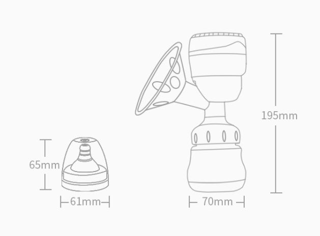 Technical drawing of a lamp with dimensions labeled
