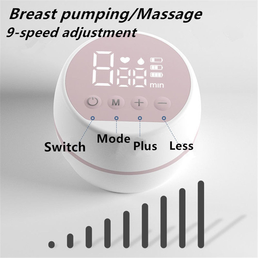 Digital breast pump with 9-speed adjustment on a gray background