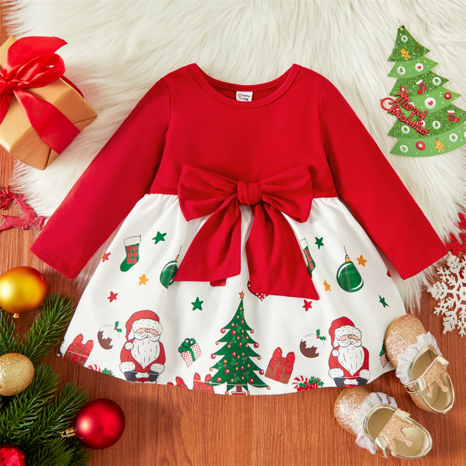 Pat Pat Christmas Baby Dress Girl Clothes New Born Infant