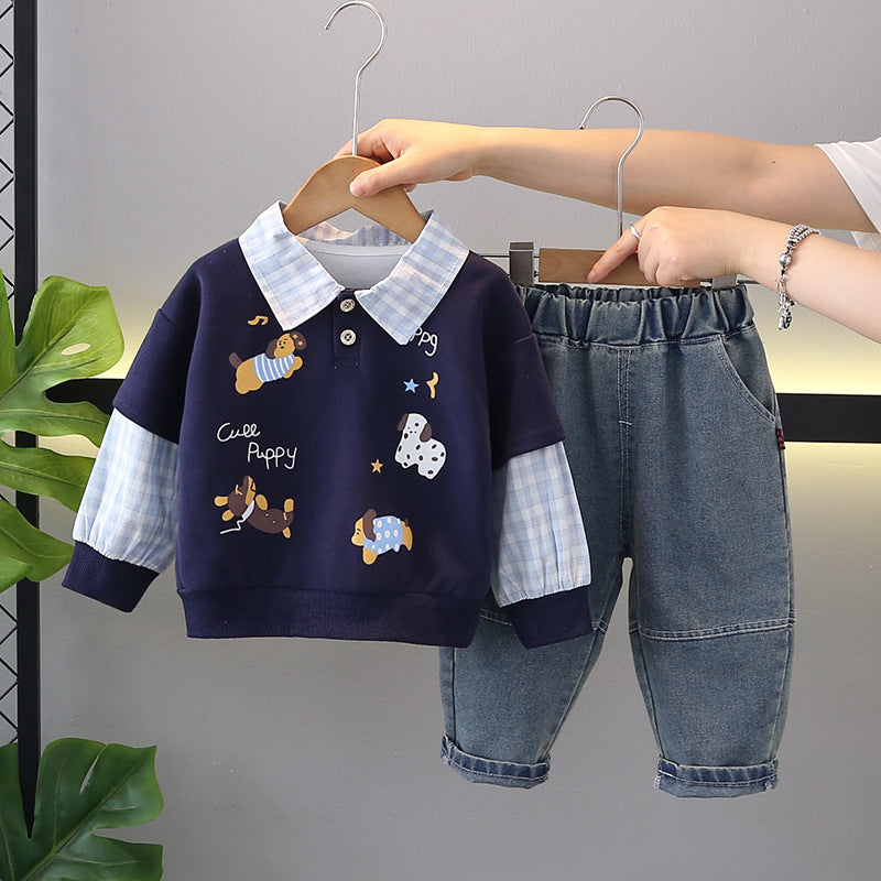 Boys Autumn Suit Baby Clothes Children