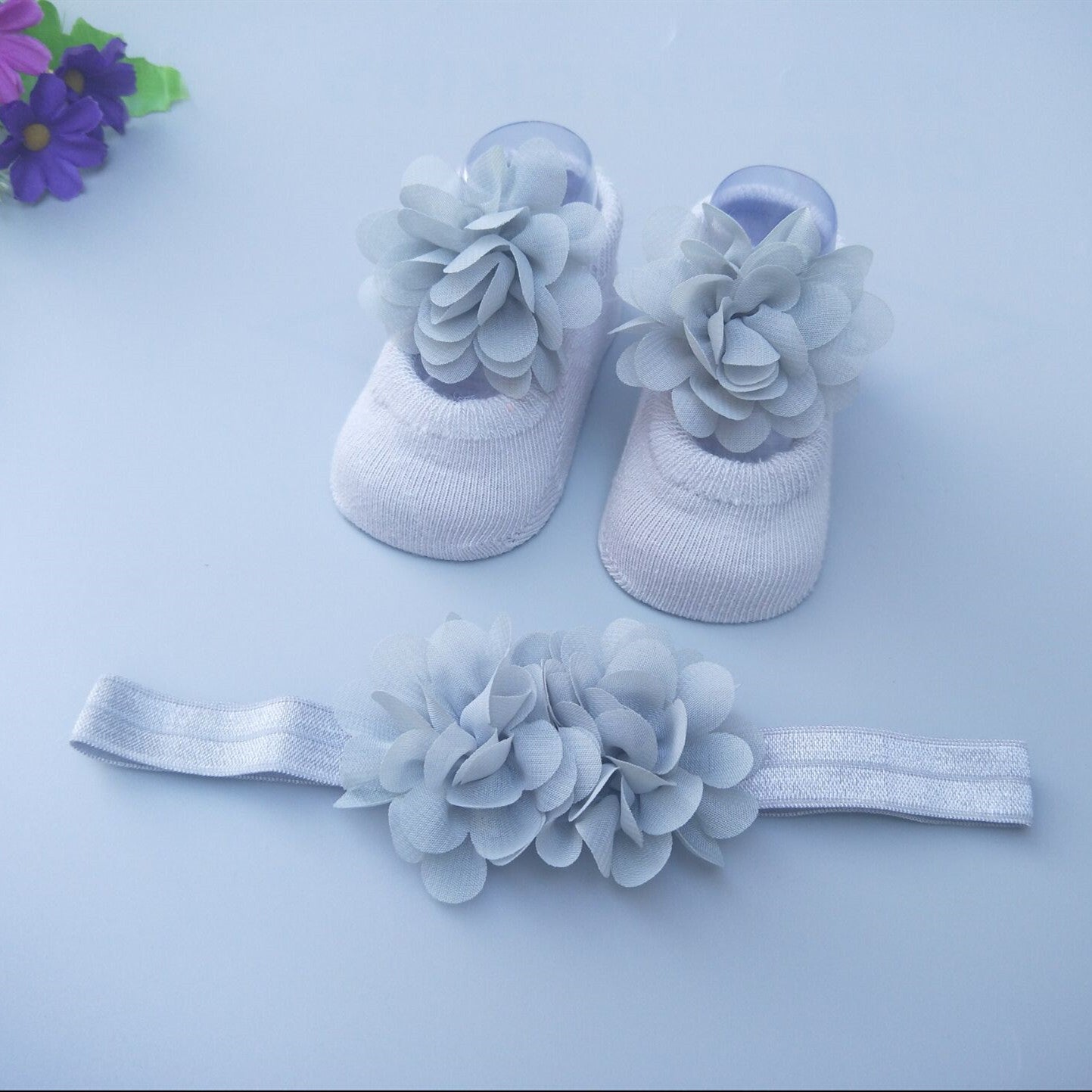 New Baby Girl Socks Headband Gift Box